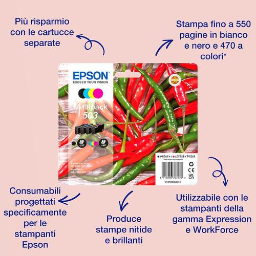 Trony EPSON - EPSON SERIE 503 PEPERONCINI NERO STD T09Q CARTUCCIA DI INCHIOSTRO ORIGINALE