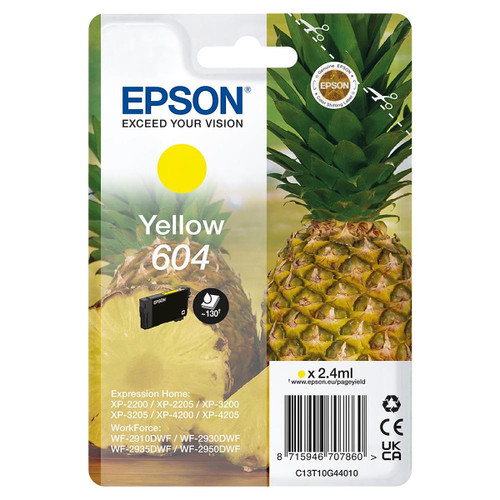 Trony EPSON - EPSON SERIE 604 ANANAS GIALLO STD T10G CARTUCCIA DI INCHIOSTRO ORIGINALE