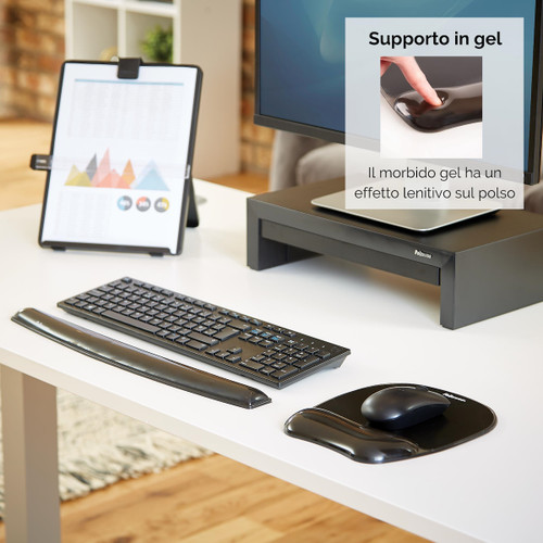 Trony FELLOWES - MOUSE PAD CON POGGIAPOLSI IN GEL CRYSTA