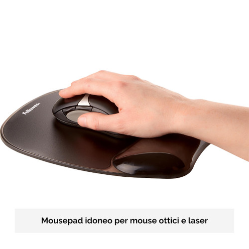 Trony FELLOWES - MOUSE PAD CON POGGIAPOLSI IN GEL CRYSTA