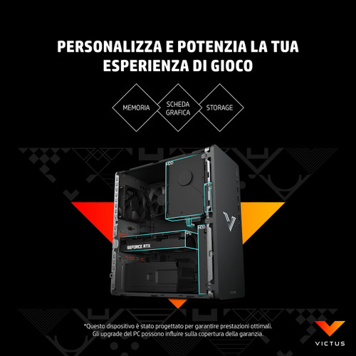 Trony HP - Desktop Gaming Victus 15L TG02-1018nl Windows 11 Home Intel Core I5 16GB RAM 512GB SSD NVIDIA GeForce RTX 4060