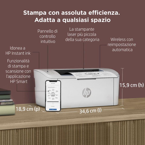 Trony HP - HP LaserJet M110w Stampante Singola Funzione Laser Monocromatica Wifi