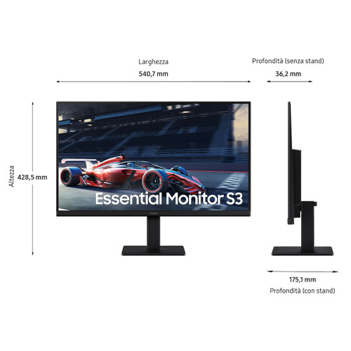 Trony SAMSUNG - Monitor LED Serie S30GD Da 24'' Full HD Flat