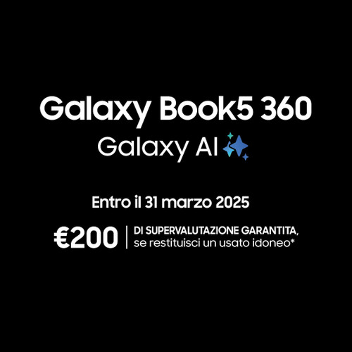 Trony SAMSUNG - Samsung Galaxy Book5 360 è Un Potente Laptop 2-in-1 Con Processore Intel Core Ultra 7 E Prestazioni AI