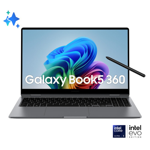 Trony SAMSUNG - Samsung Galaxy Book5 360 è un potente Laptop 2-in-1 con processore Intel Core Ultra 7 e prestazioni AI