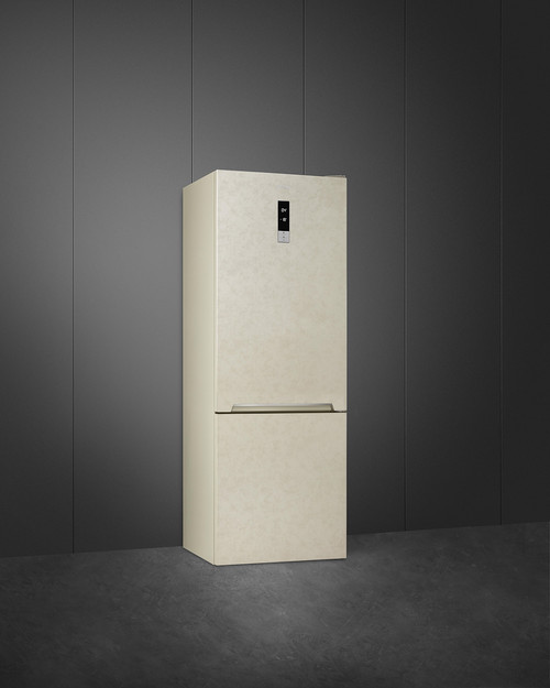Trony SMEG - Frigo Combinato Da Libera Installazione Larghezza 70 Cm Classe E Total No Frost Display Esterno Colore Marmorizzat