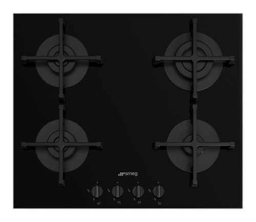 Trony SMEG - Smeg Universal PV264B piano cottura Nero Da incasso 60 cm Gas 4 Fornello