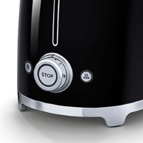 Trony SMEG - Tostapane 50's Style – Nero LUCIDO 2x2 – TSF01BLEU