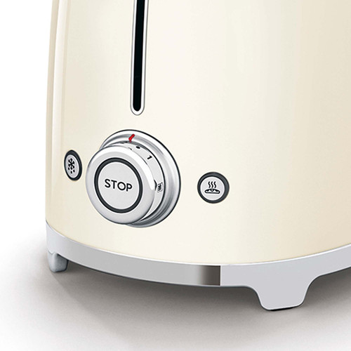 Trony SMEG - Tostapane 50's Style – Panna LUCIDO 2x2 – TSF01CREU