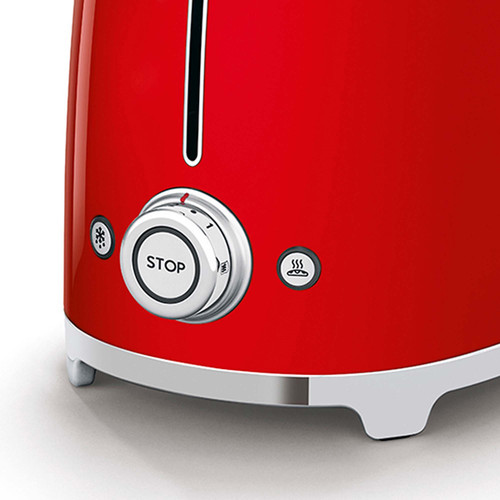 Trony SMEG - Tostapane 50's Style – Rosso LUCIDO 2x2 – TSF01RDEU