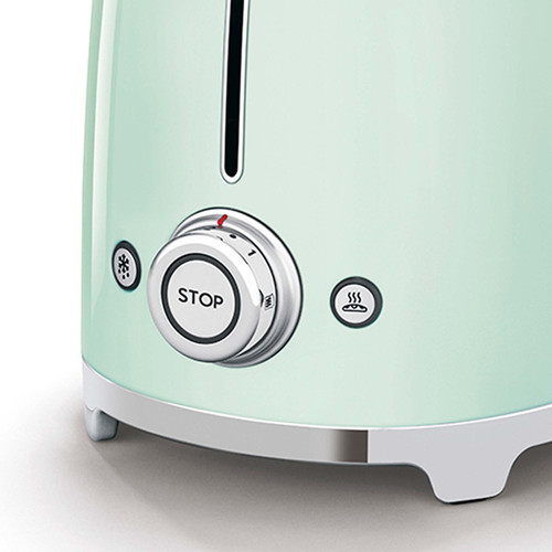 Trony SMEG - Tostapane 50's Style – Verde Pastello LUCIDO 2x2 – TSF01PGEU