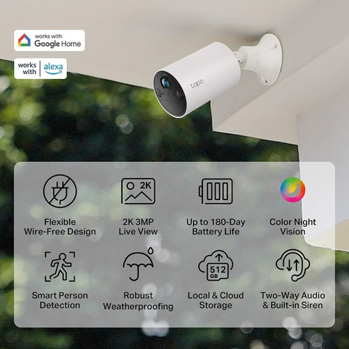 Trony TP-LINK - Telecamera Di Sicurezza WiFi Indoor/Outdoor A Batteria