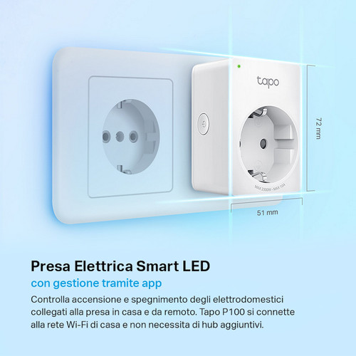 Trony TP-LINK - TP-LINK TAPO P100 - PRESA ELETTRICA SMART WI-FI CO