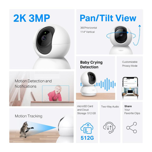Trony TP-LINK - TP-Link Tapo TC71 - Telecamera Wi-Fi 2K 3MP