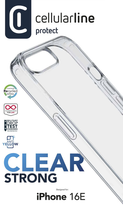 Trony CELLULARLINE - CLEAR STRONG - IPHONE 16E