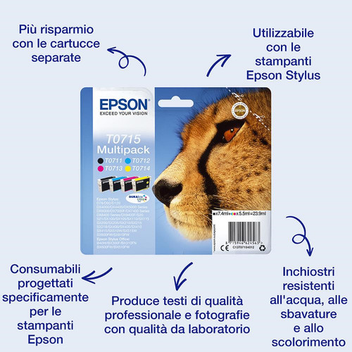 Trony EPSON - T071 GHEPARDO MULTIPACK 4COLORI T0715