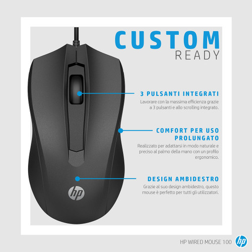 Trony HP - HP100 Mouse Cablato Nero