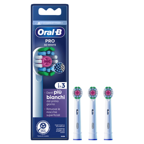 Trony ORAL-B - TESTINE PRO 3D WHITE. 3 TESTINE