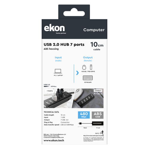 Trony SBS - ECITHUB20USB7IN1OUT