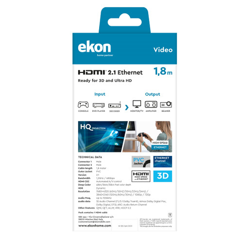 Trony SBS - ECVHDMI8K18MMK