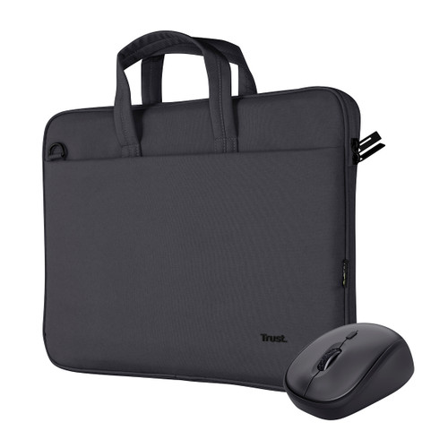 Trony TRUST - BOLOGNA BAG AND MOUSE SET BLACK