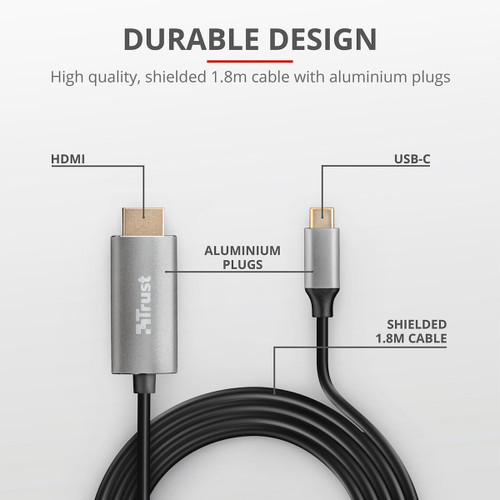 Trony TRUST - CALYX USB-C TO HDMI CABLE
