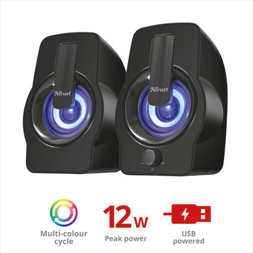 Trony TRUST - GEMI RGB 2.0 SPKR ST BLK