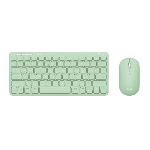 Trony TRUST - LYRA WL KEYBOARD & MOUSE GREEN IT