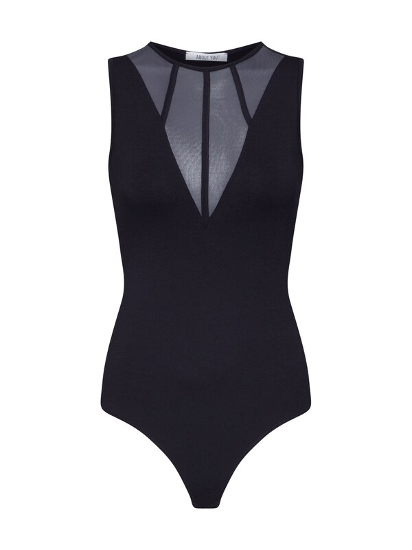 ABOUT YOU Body a maglietta 'Phyllis' in Nero