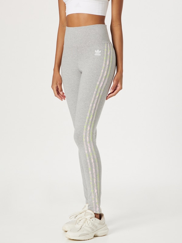 ADIDAS ORIGINALS Skinny Leggings In Grigio Chiaro Grigio Sfumato