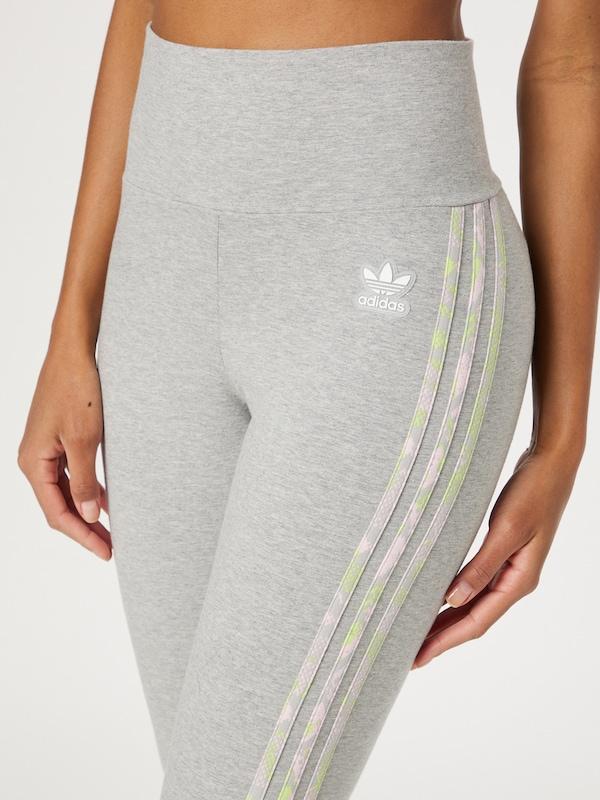 ADIDAS ORIGINALS Skinny Leggings In Grigio Chiaro Grigio Sfumato