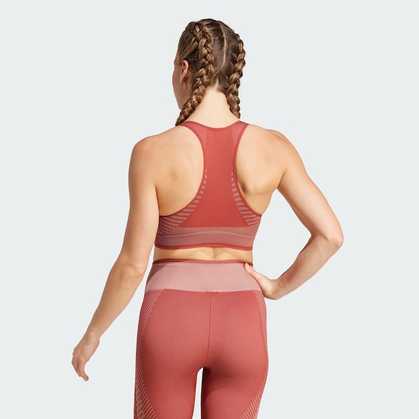 ADIDAS PERFORMANCE Bustino Reggiseno Sportivo In Rosso Ruggine