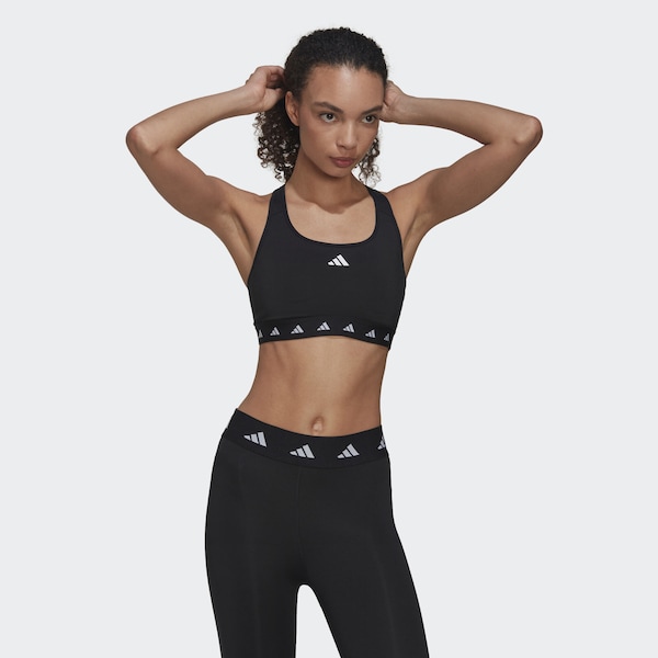 ADIDAS PERFORMANCE Bustino Reggiseno Sportivo 'Powerreact Training Medium-support Techfit' In Nero