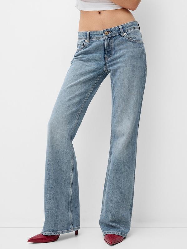 Bershka Bootcut Jeans In Blu Denim