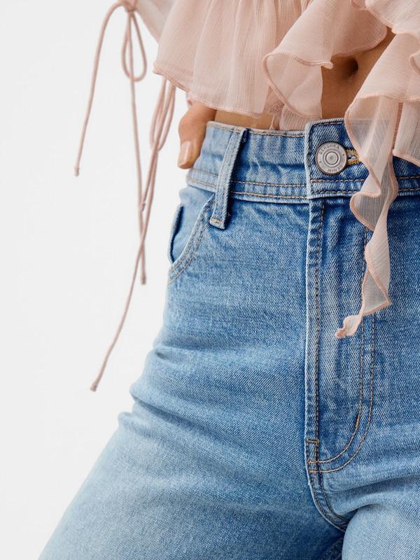 Bershka Bootcut Jeans In Blu Denim