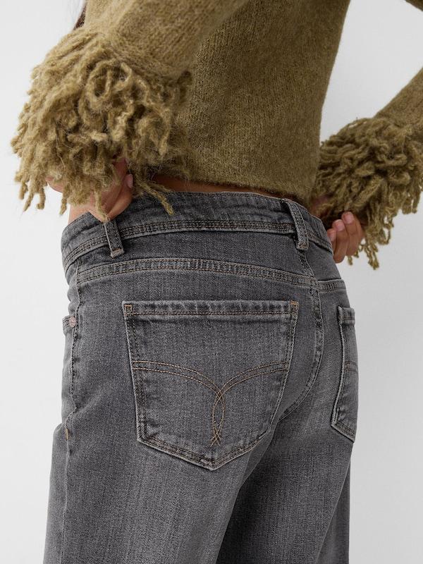 Bershka Bootcut Jeans In Grigio Denim