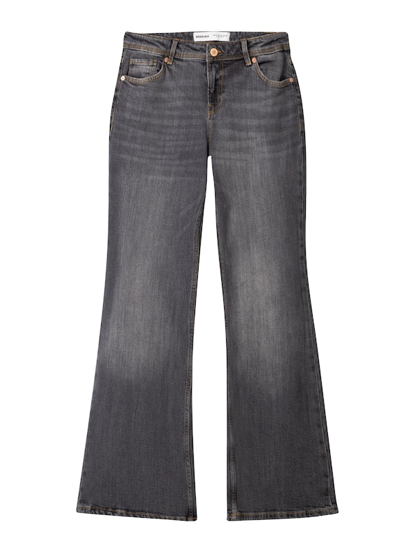 Bershka Bootcut Jeans in Grigio Denim
