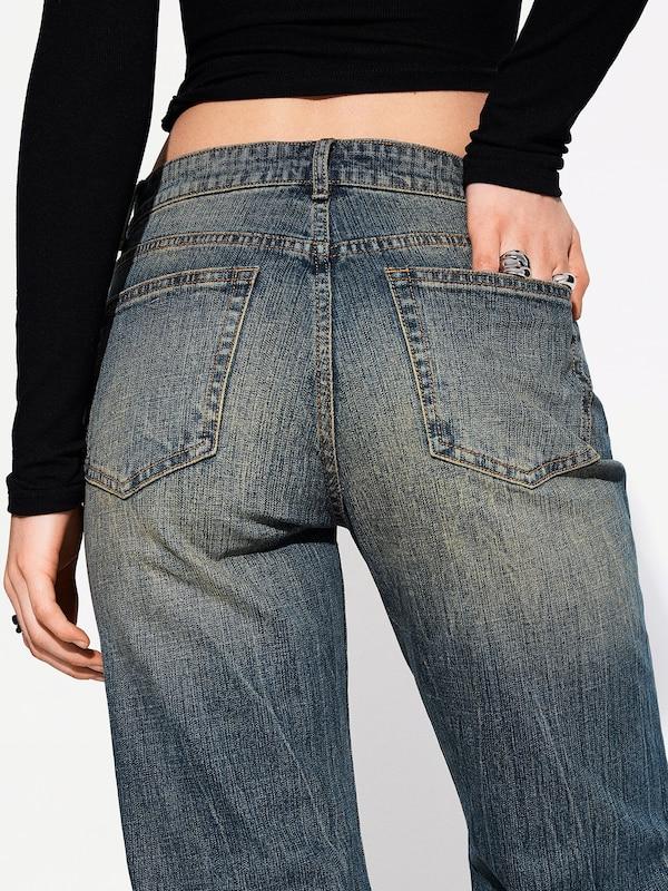 Bershka Flared Jeans In Blu Scuro