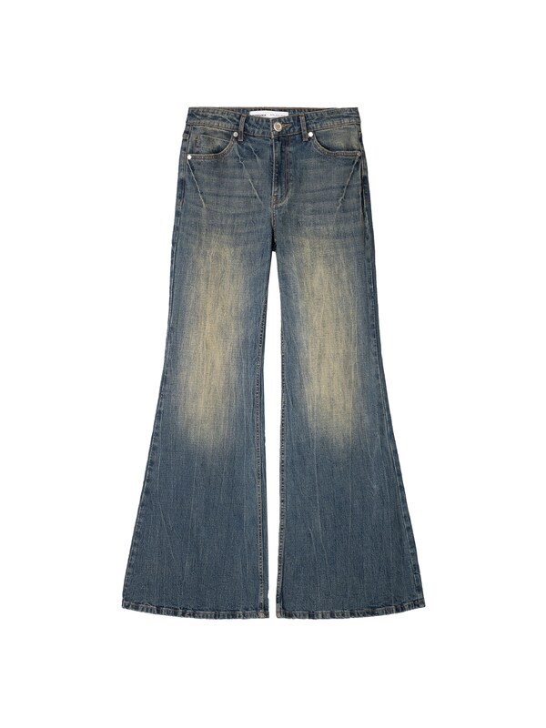 Bershka Flared Jeans in Blu Scuro