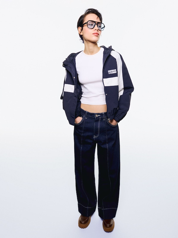 Bershka Flared Jeans In Marino