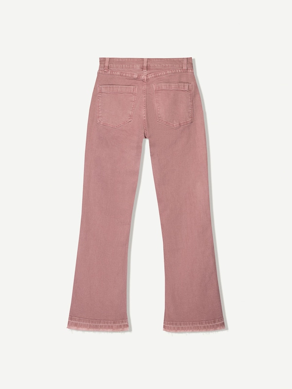 Bershka Flared Jeans In Rosa