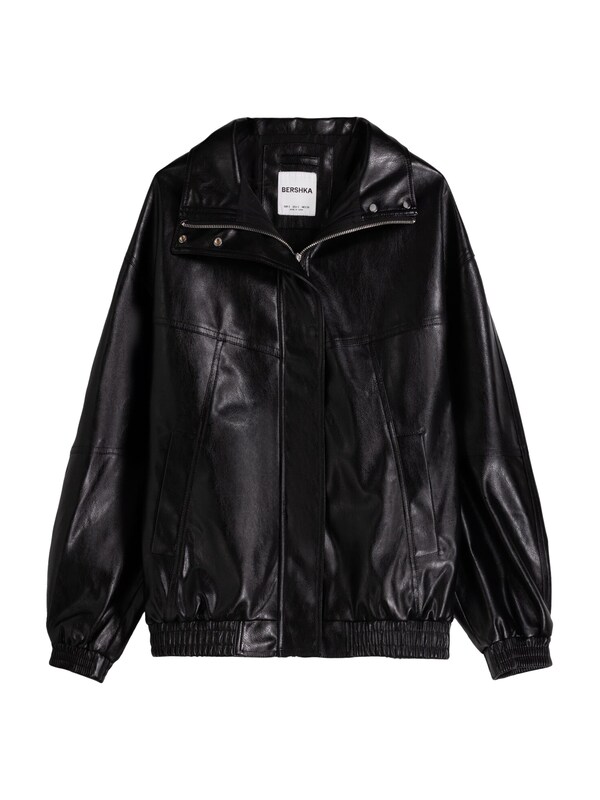 Bershka Giacca di mezza stagione in Nero