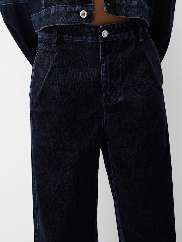 Bershka Loosefit Jeans In Blu Notte