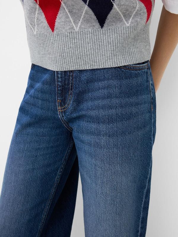 Bershka Loosefit Jeans In Blu Scuro