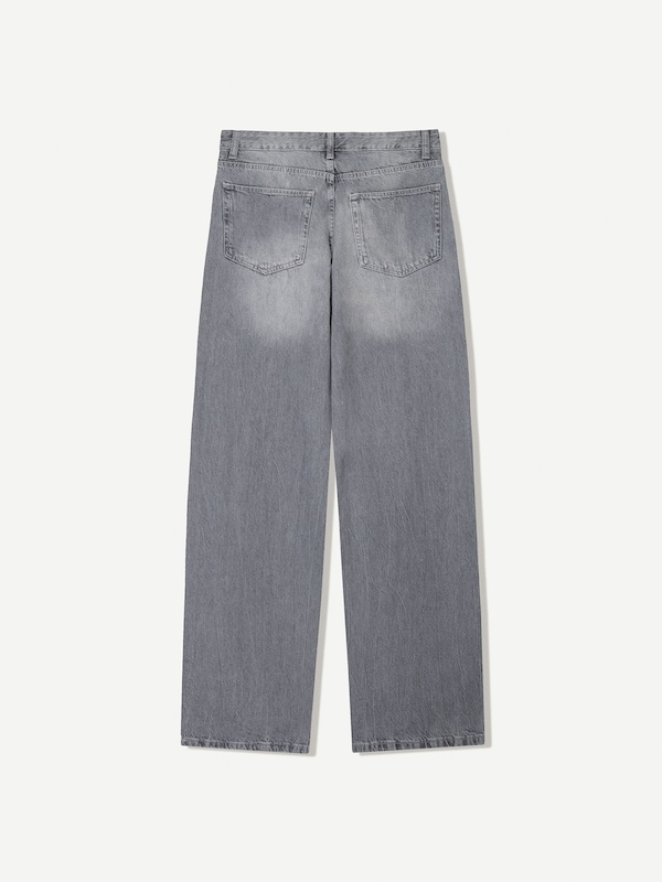 Bershka Loosefit Jeans In Grigio Denim