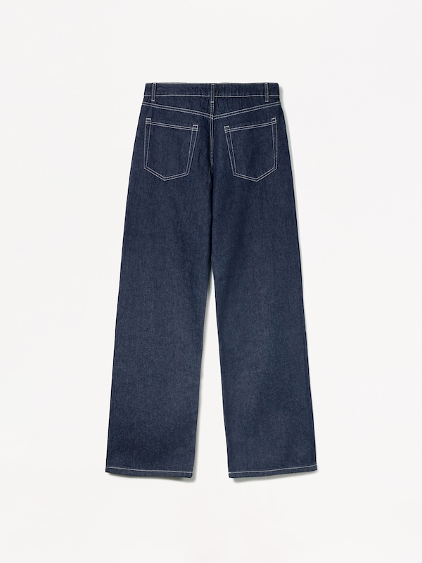Bershka Loosefit Jeans In Navy