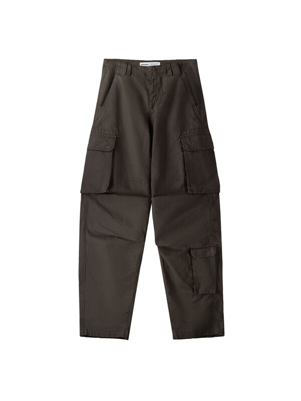 Bershka Loosefit Pantaloni Cargo In Cachi