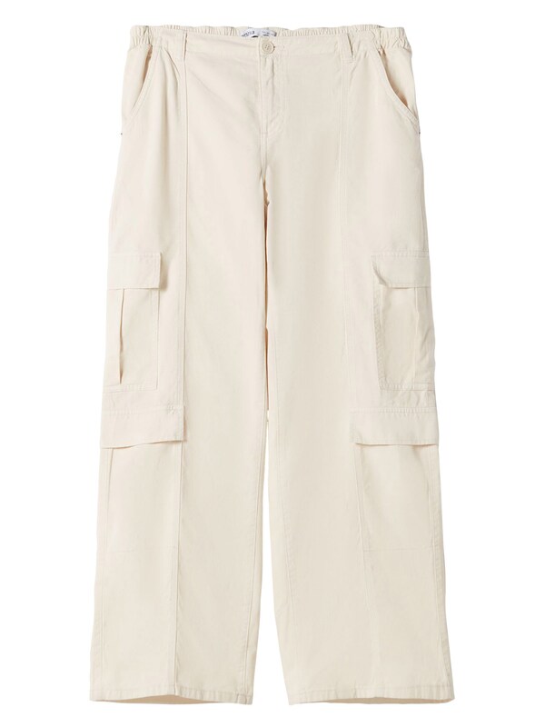 Bershka Loosefit Pantaloni cargo in Crema