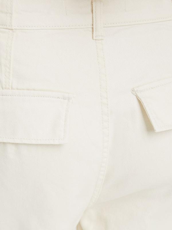 Bershka Loosefit Pantaloni Cargo In Écru