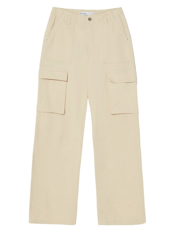Bershka Loosefit Pantaloni cargo in Sabbia